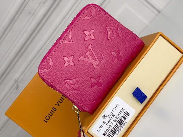 LOUIS VUITTON ZIPPY COIN PURSE MONOGRAM EMPREINTE DARK PINK 11CM M60067 - Image 7