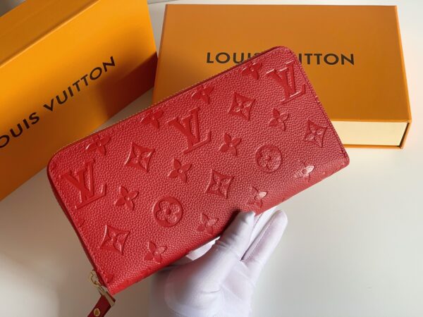LOUIS VUITTON ZIPPY WALLET MONOGRAM RED 19CM M61864 - Image 7