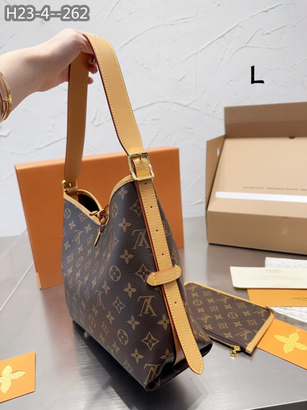LOUIS VUITTON CARRYALL PM BROWN LINE MONOGRAM CANVAS 30CM M46203 - Image 7