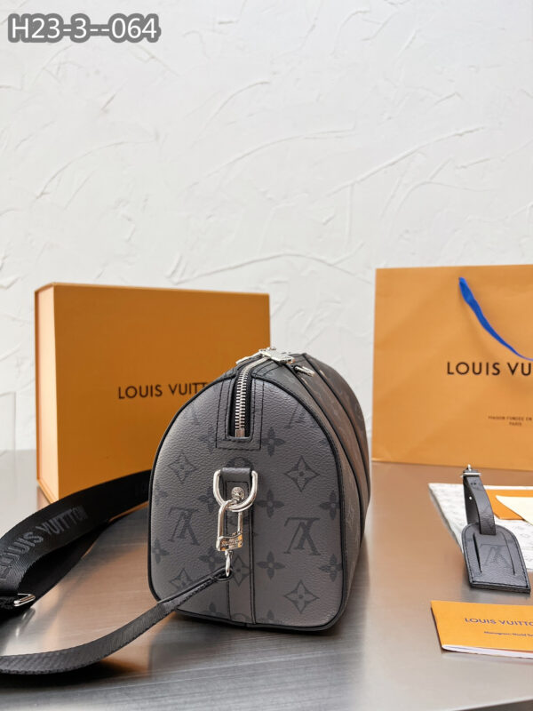 LOUIS VUITTON KEEPALL BANDOULIÈRE 28CM MONOGRAM ECLIPSE BLACK M46271 - Image 7
