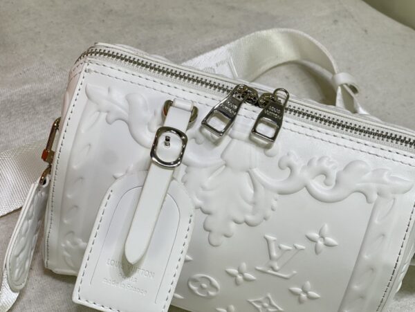 LOUIS VUITTON CITY KEEPALL BAG WHITE 20CM M21835 - Image 7