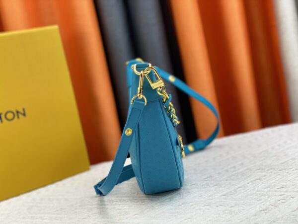 LOUIS VUITTON LOOP BAGUETTE BAG BLUE 23CM M22593 - Image 7
