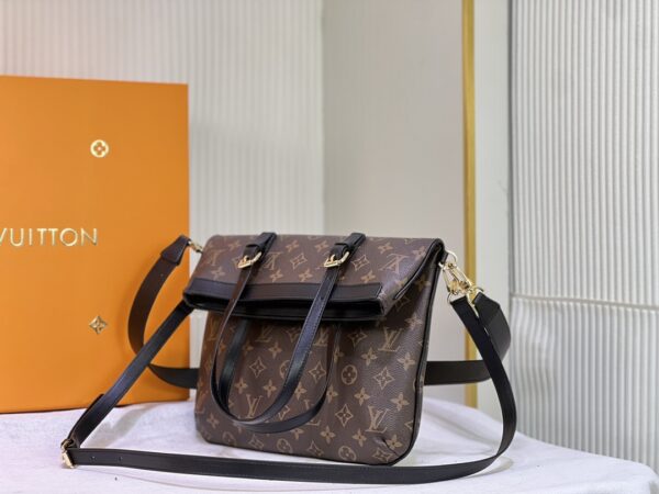 LOUIS VUITTON BROWN MONOGRAM FRANCOISE BAG 32CM - Image 8