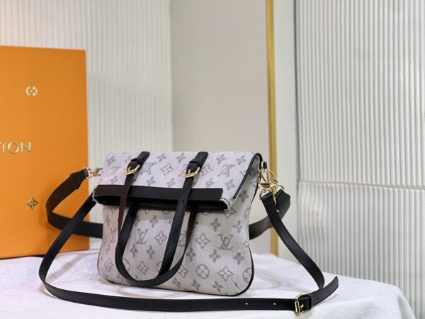 LOUIS VUITTON GREY MONOGRAM FRANCOISE BAG 32CM - Image 8