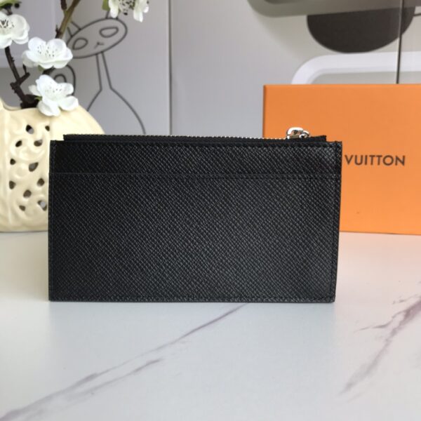 LOUIS VUITTON COIN CARD HOLDER TAIGA LEATHER BLACK 14.5CM M62914 - Image 7