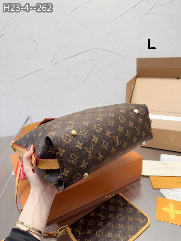LOUIS VUITTON CARRYALL PM BROWN LINE MONOGRAM CANVAS 30CM M46203 - Image 8