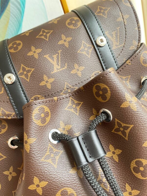 LOUIS VUITTON CHRISTOPHER BACKPACK MONOGRAM BROWN MACASSAR CANVAS 45CM M43735 - Image 8