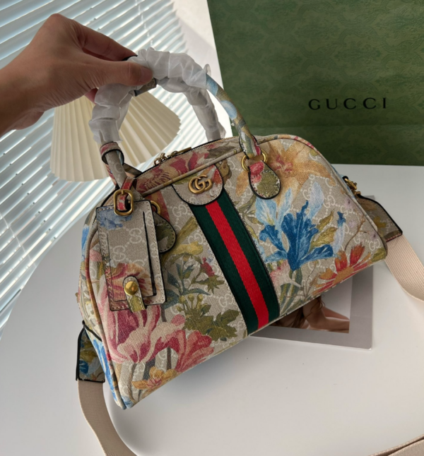 GUCCI OPHIDIA FLORA PRINT MEDIUM DUFFLE BAG MULTICOLOUR 32CM 723309 FAA5I 8581 - Image 8