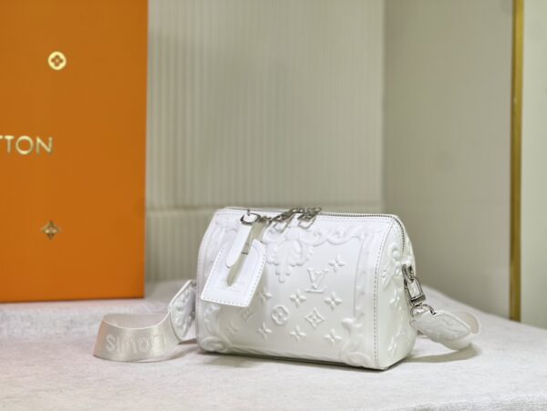 LOUIS VUITTON CITY KEEPALL BAG WHITE 20CM M21835 - Image 8