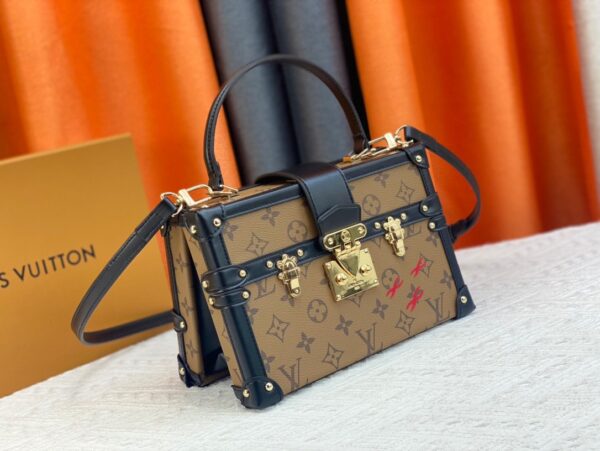 LOUIS VUITTON PETITE MALLE LIGHT BROWN AND BLACK 24CM M45943 - Image 9
