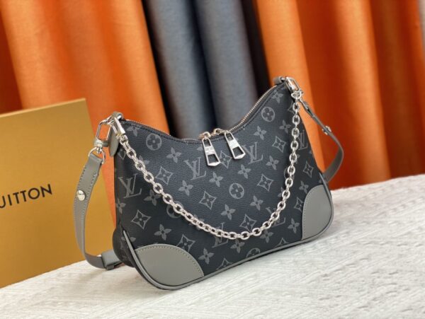 LOUIS VUITTON BOULOGNE BLACK AND GREY LEATHER 27CM M45832 - Image 9