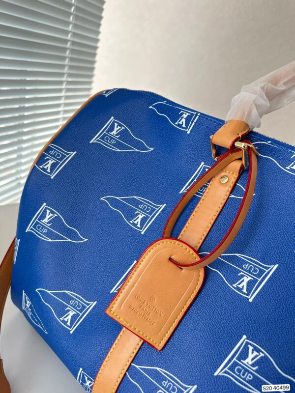LOUIS VUITTON CUP 1995 KEEPALL 50 BLUE CANVAS HAND BAG - Image 9