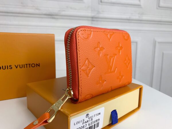 LOUIS VUITTON ZIPPY COIN PURSE MONOGRAM EMPREINTE ORANGE 11CM M60067 - Image 9