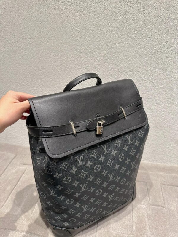 LOUIS VUITTON STEAMER BACKPACK BLACK 42CM M44052 - Image 9