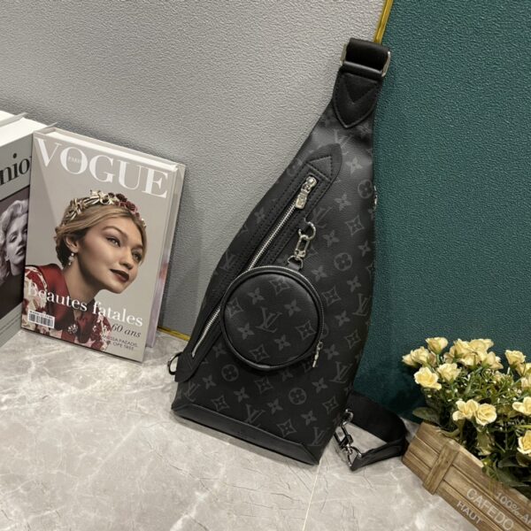 LOUIS VUITTON DUO SLING BAG BLACK 42CM M30936 - Image 10