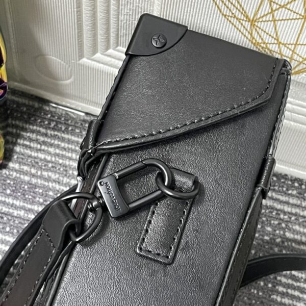 LOUIS VUITTON VERTICAL TRUNK BLACK LEATHER 17.5CM M82070 - Image 5