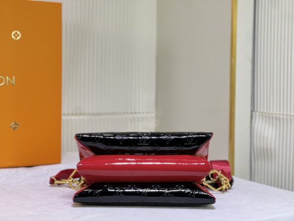 LOUIS VUITTON COUSSIN PM BAG BLACK RED 26CM - Image 7