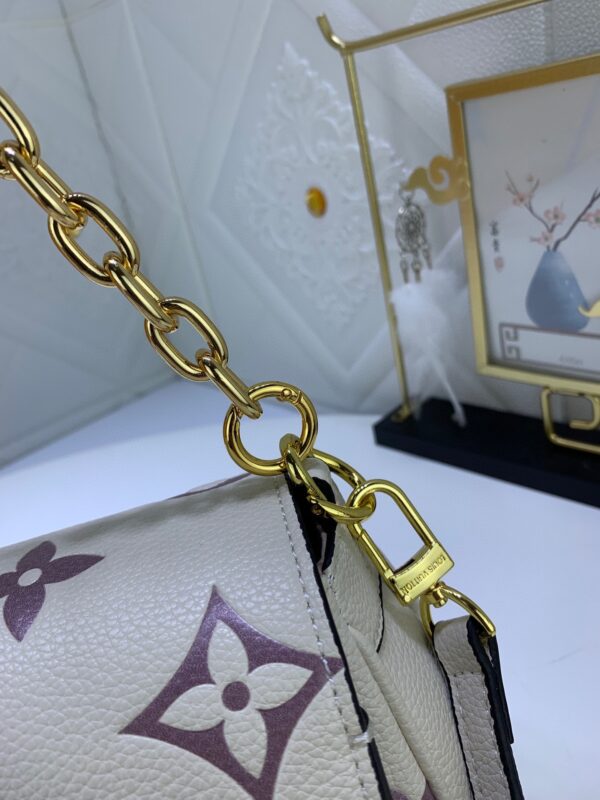 LOUIS VUITTON FAVOURITE BAG CREAM BROWN 24CM M46393 - Image 4