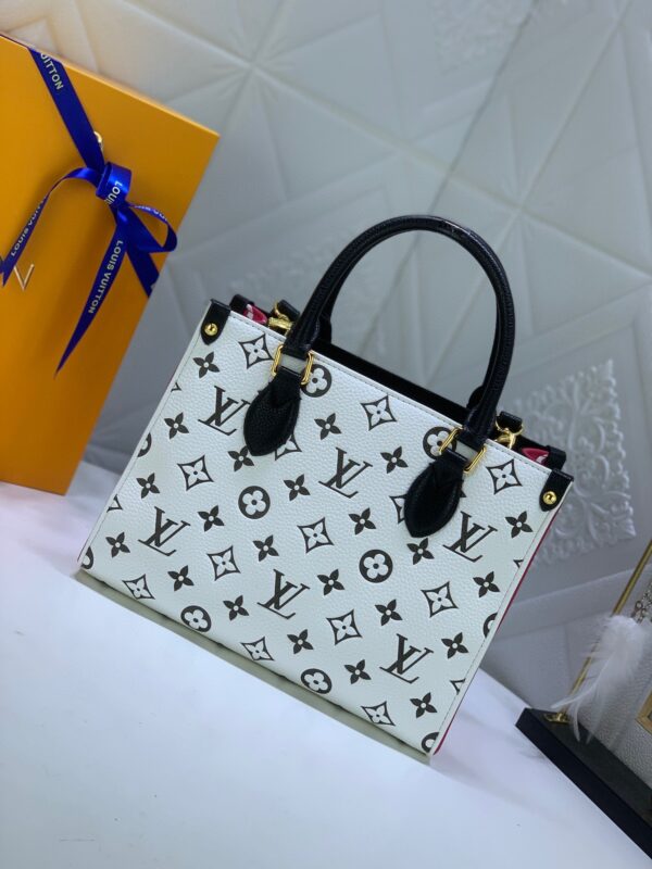 LOUIS VUITTON ONTHEGO BLACK WHITE 35CM - Image 7