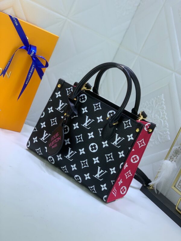 LOUIS VUITTON ONTHEGO BLACK WHITE 35CM - Image 8
