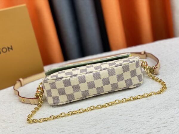 LOUIS VUITTON IVY WALLET ON CHAIN BAG DAMIER EBENE BEIGE M81911 - Image 3
