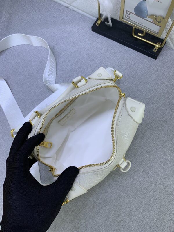 LOUIS VUITTON PETITE MALLE SOUPLE BAG WHITE 20CM M45531 - Image 8