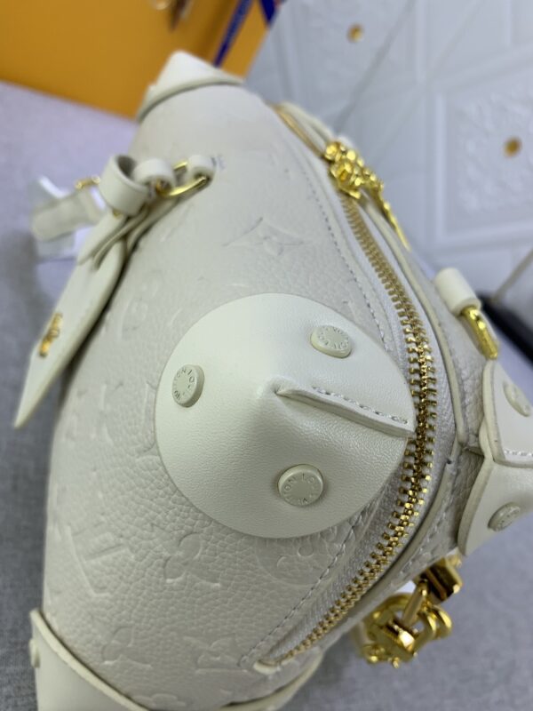 LOUIS VUITTON PETITE MALLE SOUPLE BAG WHITE 20CM M45531 - Image 3