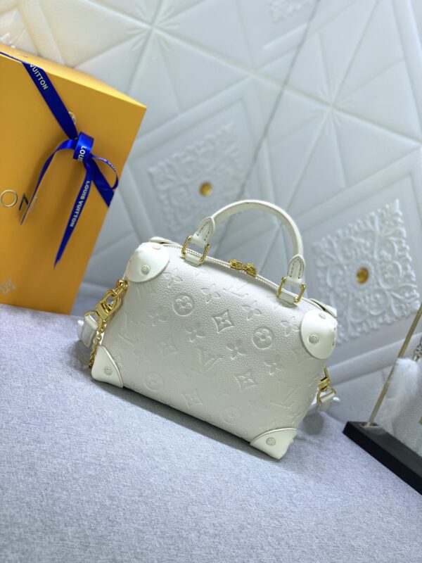 LOUIS VUITTON PETITE MALLE SOUPLE BAG WHITE 20CM M45531 - Image 6