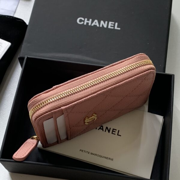 CHANEL ZIPPED COIN PURSE PINK AP1650 - Image 9
