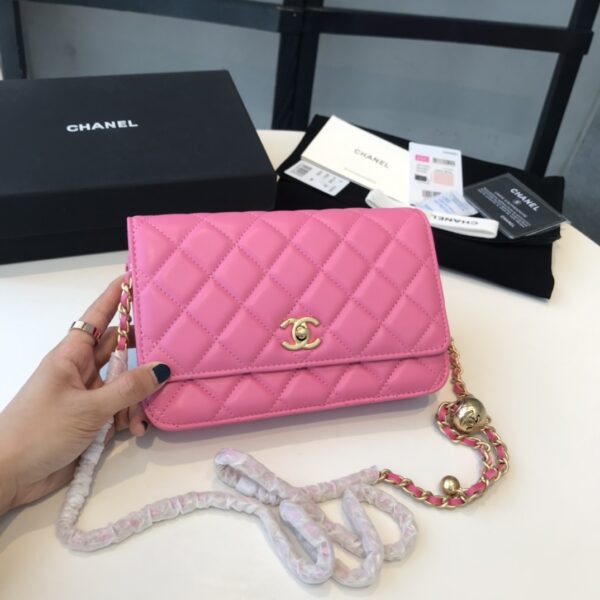 CHANEL WALLET ON CHAIN PINK AP2844 - Image 2