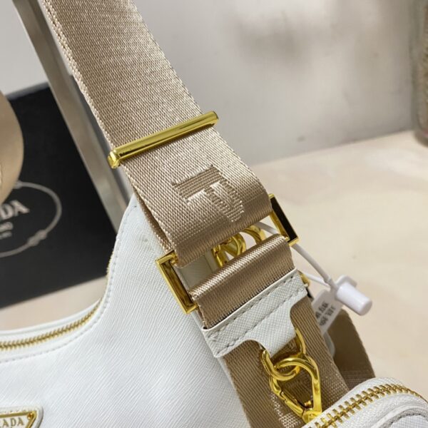 PRADA RE EDITION 2005 SAFFIANO LEATHER SHOULDER BAG WHITE 1BH204 NZVF02ENVV2M - Image 2