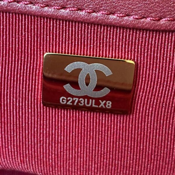 CHANEL CROSSBODY BAG RED 19CM AS2633 - Image 9