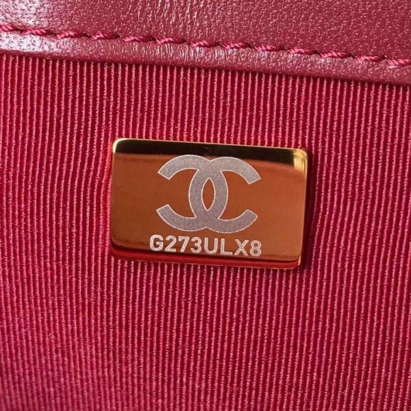 CHANEL CROSSBODY BAG RED 22CM AS2634 - Image 9