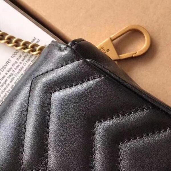GUCCI MARMONT MATELASSÉ SUPER MINI BAG 16.5CM 476433 DSVRT 1000 - Image 3