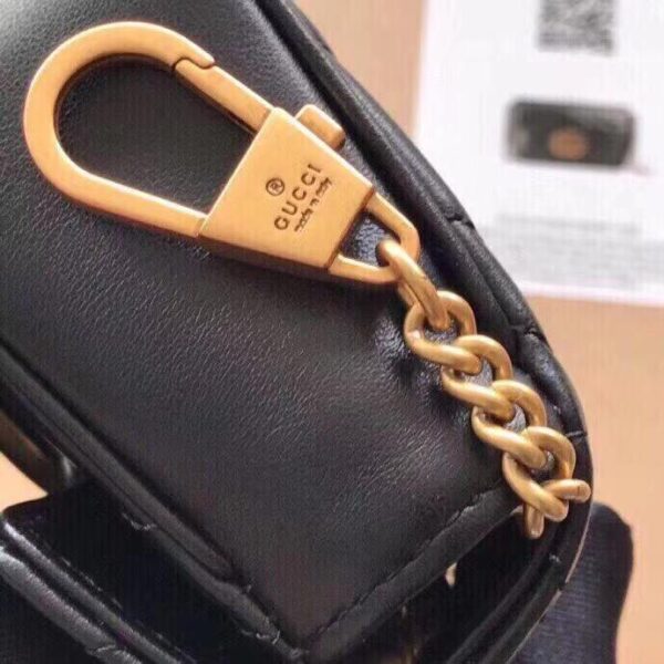 GUCCI MARMONT MATELASSÉ SUPER MINI BAG 16.5CM 476433 DSVRT 1000 - Image 2