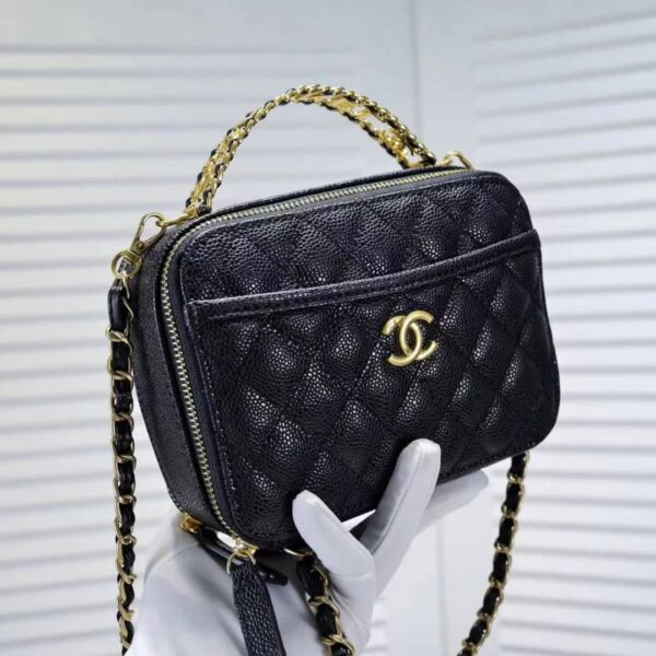 CHANEL VANITY WITH HANDLE BLACK 19CM - Image 5