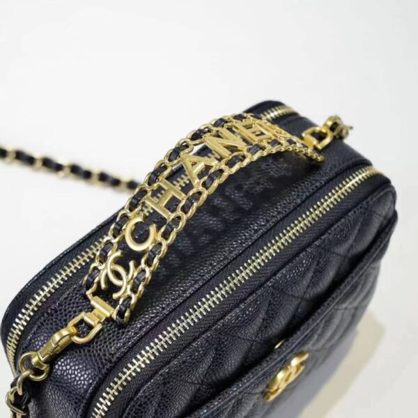 CHANEL VANITY WITH HANDLE BLACK 19CM - Image 8