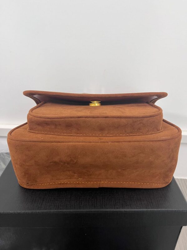 SAINT LAURENT NIKI BABY CHAIN BAG IN SUEDE BROWN 6237483 - Image 5