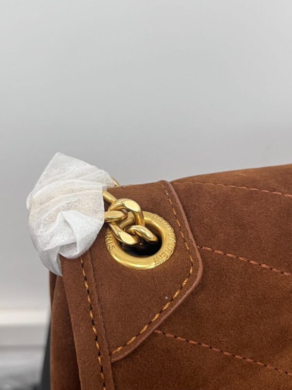 SAINT LAURENT NIKI BABY CHAIN BAG IN SUEDE BROWN 6237483 - Image 6