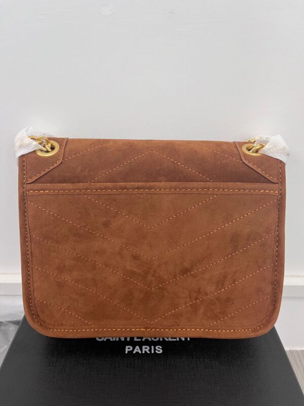 SAINT LAURENT NIKI BABY CHAIN BAG IN SUEDE BROWN 6237483 - Image 7