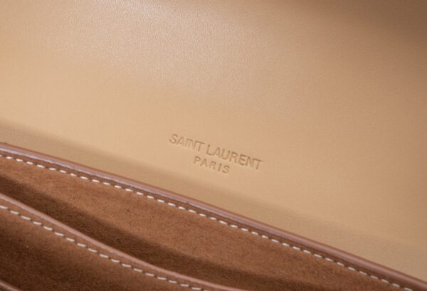 SAINT LAURENT KAIA SMALL SMOOTH LEATHER BEIGE - Image 8