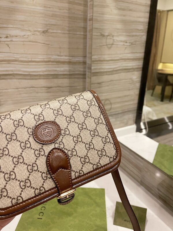 GUCCI MINI SHOULDER BAG WITH INTERLOCKING G 20CM 671620 92TCG 8563 - Image 3