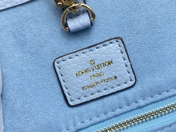 LOUIS VUITTON ON THE GO MM MONOGRAM EMPREINTE LEATHER LIGHT BLUE M45718 - Image 7