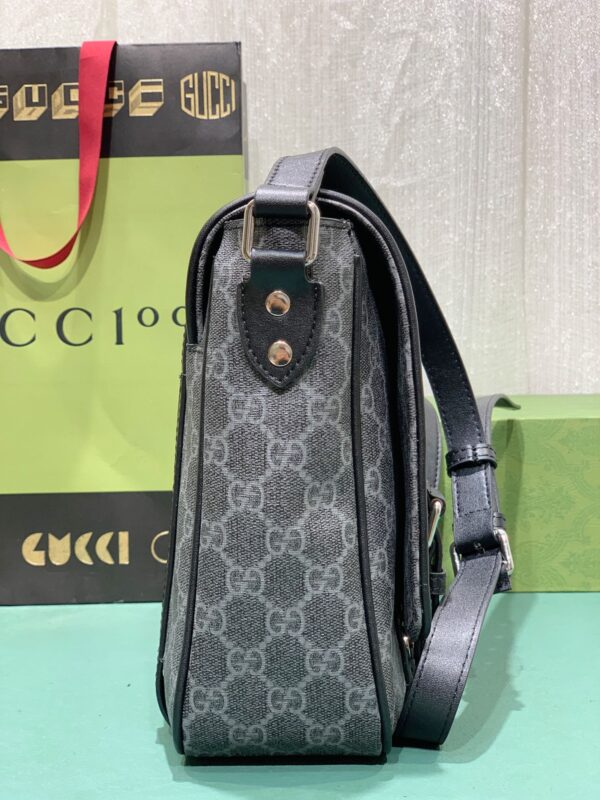 GUCCI GG MESSENGER BAG BLACK SUPREME CANVAS 28CM 658542 KGDHN 1000 - Image 7