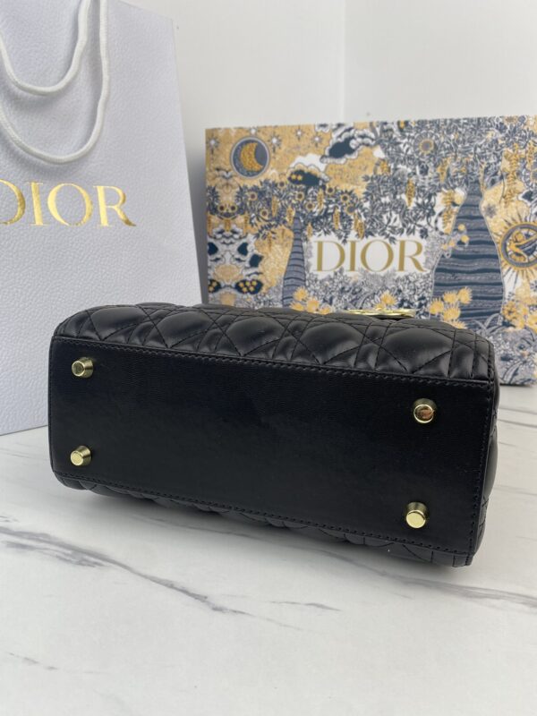 DIOR MEDIUM LADY BLACK CANNAGE M0565ONGE_M900 24CM - Image 5