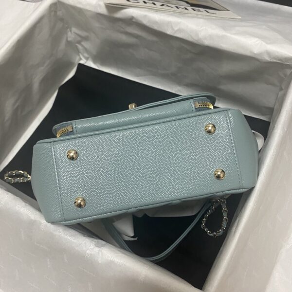 CHANEL MINI BUSINESS AFFINITY LIGHT TURQUOISE 19CM - Image 7