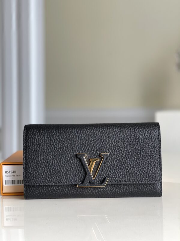 LOUIS VUITTON CAPUCINES WALLET BLACK M61248 - Image 2