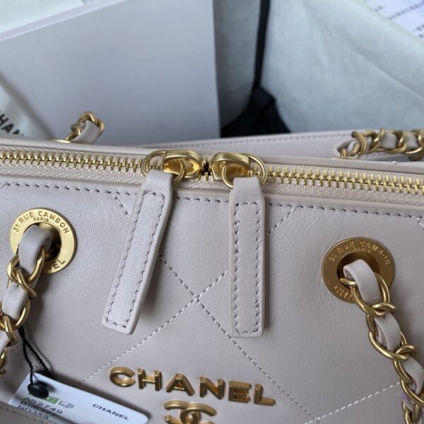 CHANEL SMALL BOWLING HANDBAGS LIGHT PURPLE AS2749 - Image 6