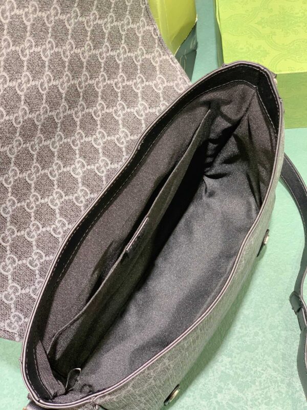 GUCCI GG MESSENGER BAG BLACK SUPREME CANVAS 28CM 658542 KGDHN 1000 - Image 8