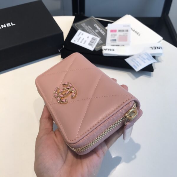 CHANEL CC LOGO WALLET LIGHT PINK 16.5CM - Image 7